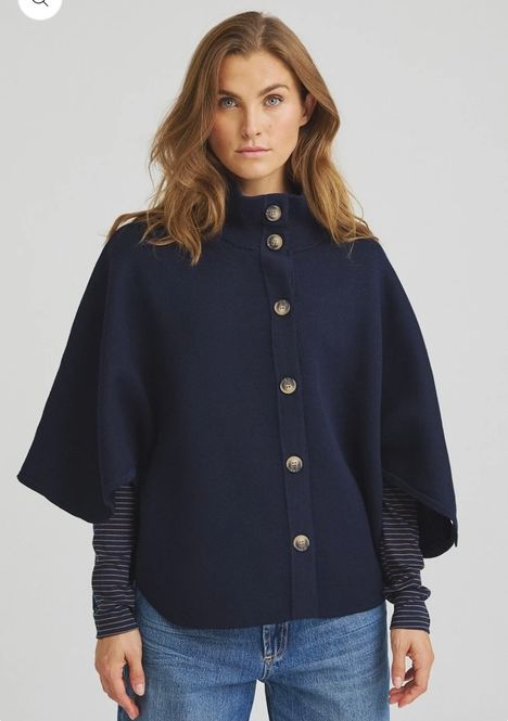 Hovedbilde Birdie Strikke - Poncho - Night Blue