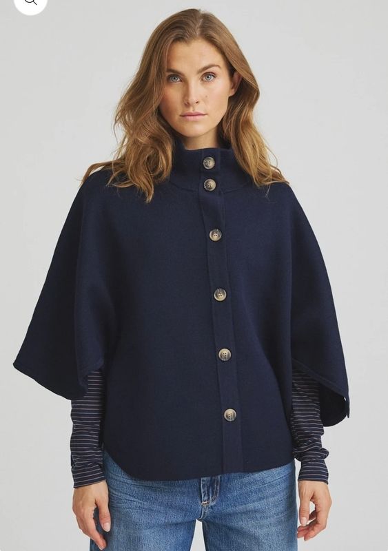 Birdie Strikke - Poncho - Night Blue