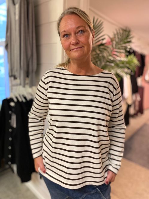 Hovedbilde Donna stipete, beige/chocolate