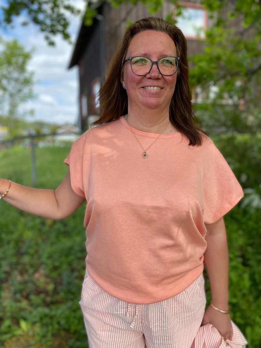 Mila SZ Pullover, fersken