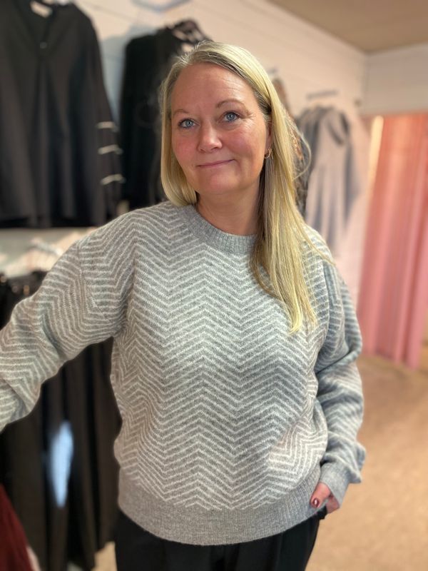 KA Bitzy Pullover, Grå/kalk