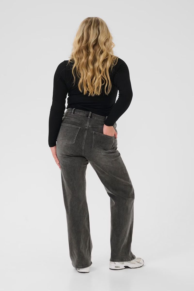 KC Sina HW Flared Jeans, medium grey