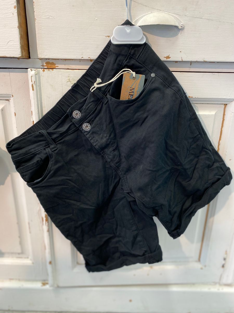 Denim shorts, svart