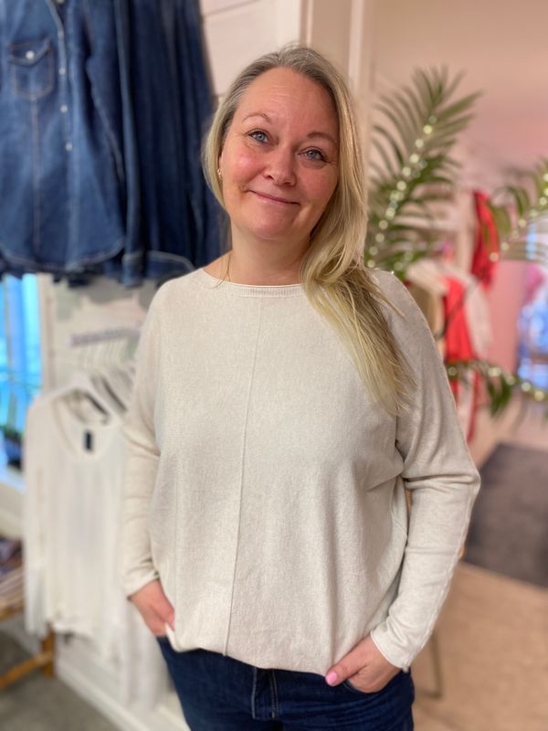 Genser i viskose, beige