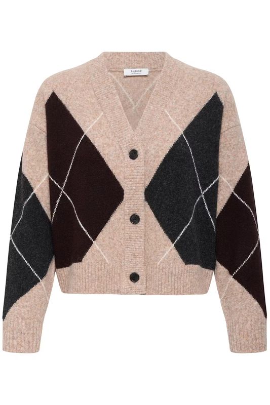 BYosmilla Cardigan, Brun/beige/natur/grå