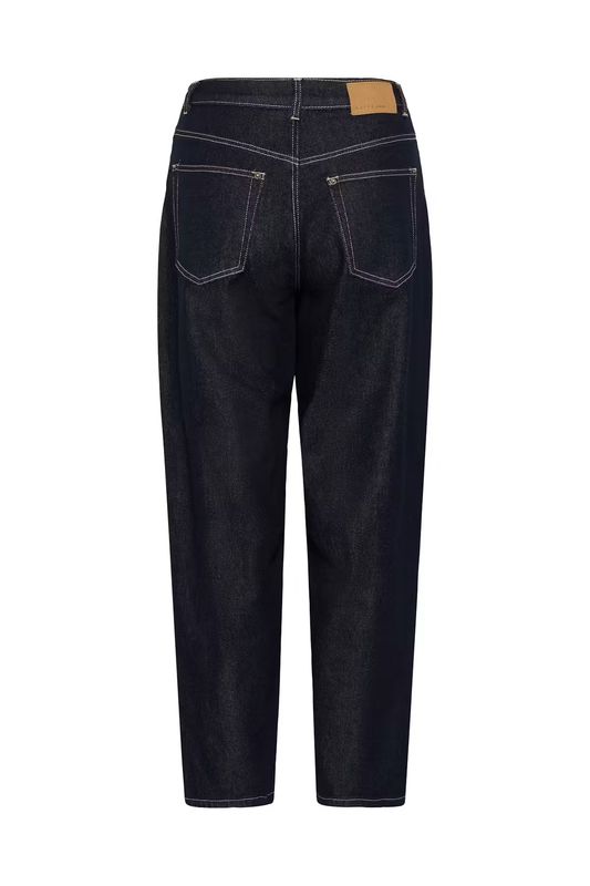 KA Ghita Barrel Jeans, Dark blue unwashed denim