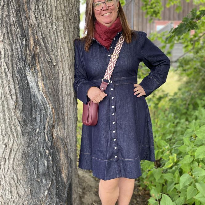 Hovedbilde BY Kanea denim kjole, dark blue denim