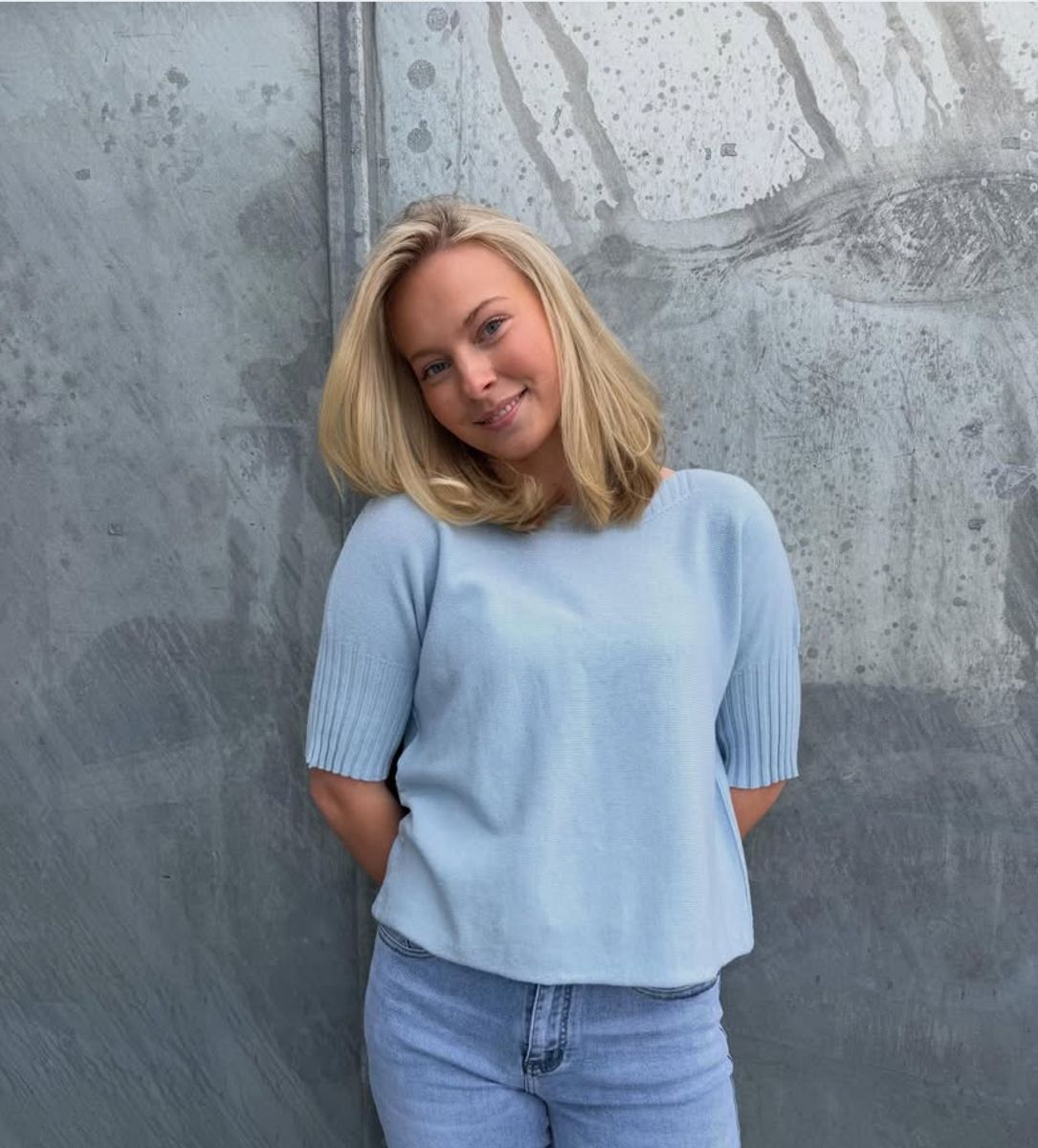 T-shirt Knit, lyseblå
