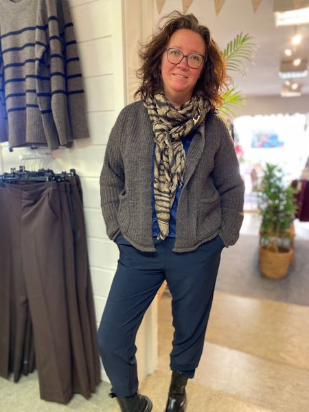 Hovedbilde Jeantos Knit Cardigan, brun/melert