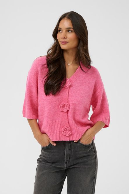 Hovedbilde KA Rosie Cardigan, Pink Power melange