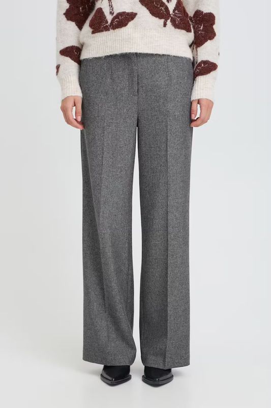 BYetona Suit Pants, Grey Melange
