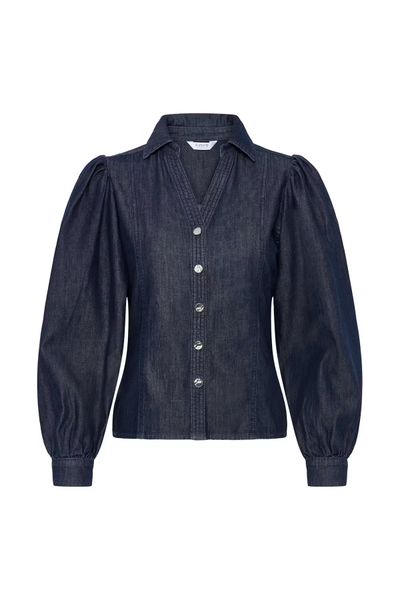 Hovedbilde BY Kalla denim skjorte, Dark blue denim