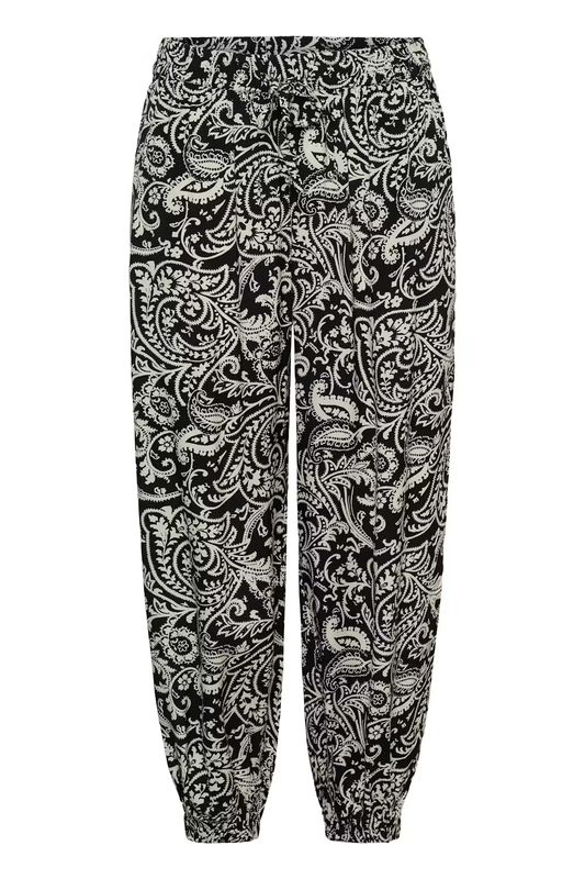 KC Berry Pants, Black/Chalk Paisley