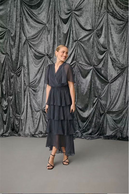 KAlouisa dress - blue Blurry Stripes