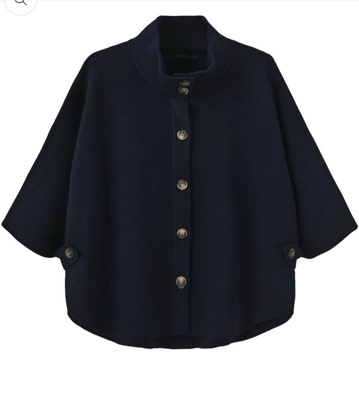 Birdie Strikke - Poncho - Night Blue