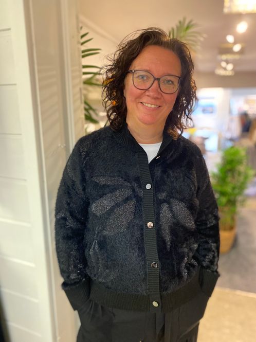 Hovedbilde Finstrikket cardigan, svart