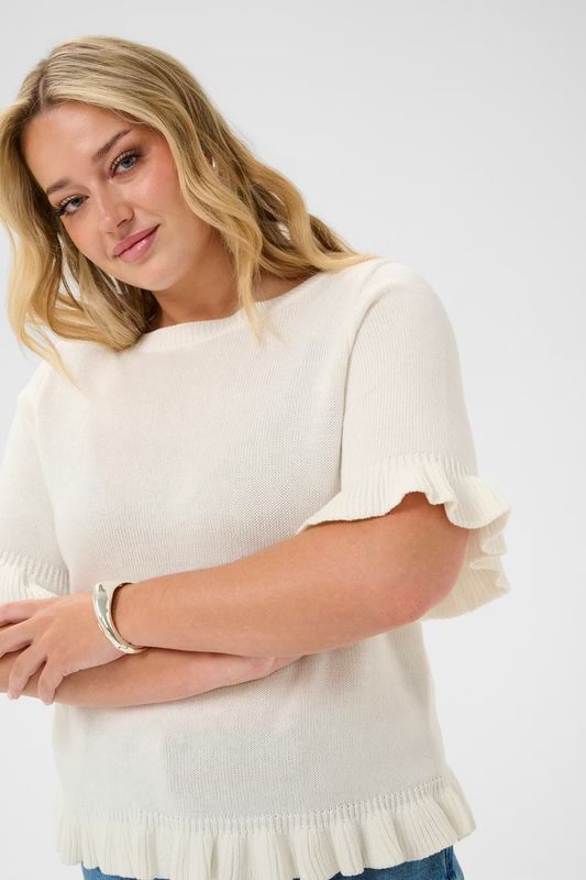 KC Lindsy Knit Pullover, Chalk