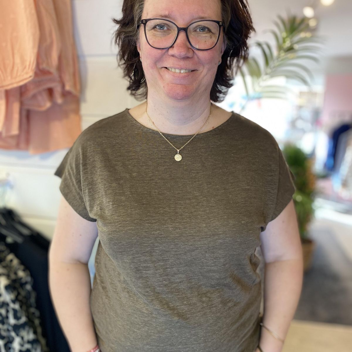 Anabell linen, mørk brun