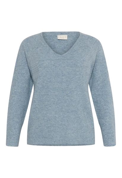Hovedbilde KCniela V-neck Pullover, Windward Blue Melange