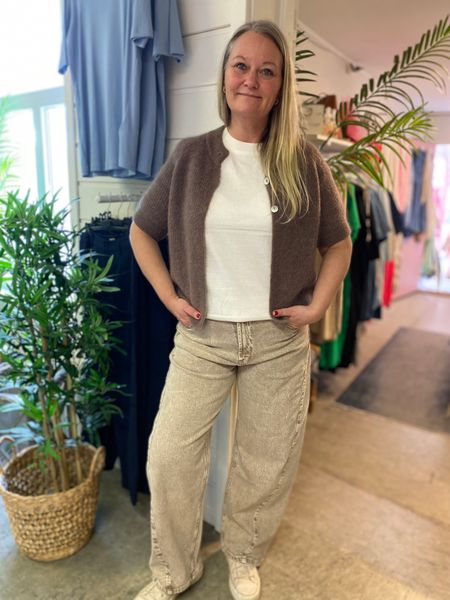 Hovedbilde Massimo Barrel Jeans, brun/melert